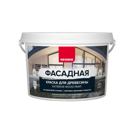 картинка NEOMID Фасадная краска для древесины  от магазина Огнекор