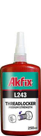 картинка Анаэробный резьбовой фиксатор средней прочности Akfix L243 от магазина Огнекор