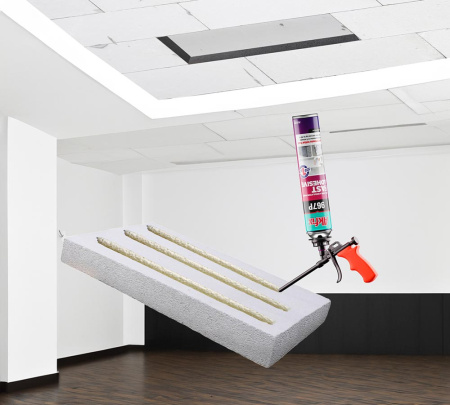 картинка Быстрая многоцелевая монтажная клей - пена Akfix 967P от магазина Огнекор