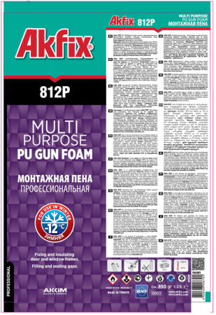 картинка Профессиональная зимняя монтажная пена Akfix 812P от магазина Огнекор
