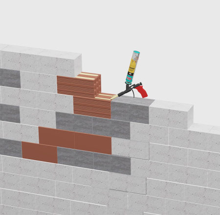 картинка Всесезонная клей - пена для кирпича и газоблока Akfix 962P от магазина Огнекор