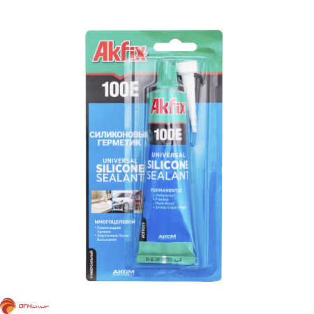 картинка Силикон в тубах  Akfix 100Е (блистер) магазин Огнекор являющийся официальным дистрибьютором в России  картинка Силикон в тубах  Akfix 100Е (блистер) от магазина Огнекор