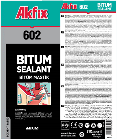 картинка Битумный герметик, Akfix 602 от магазина Огнекор