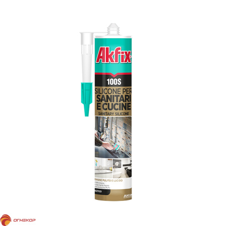 картинка Санитарный силикон Akfix 100S от магазина Огнекор